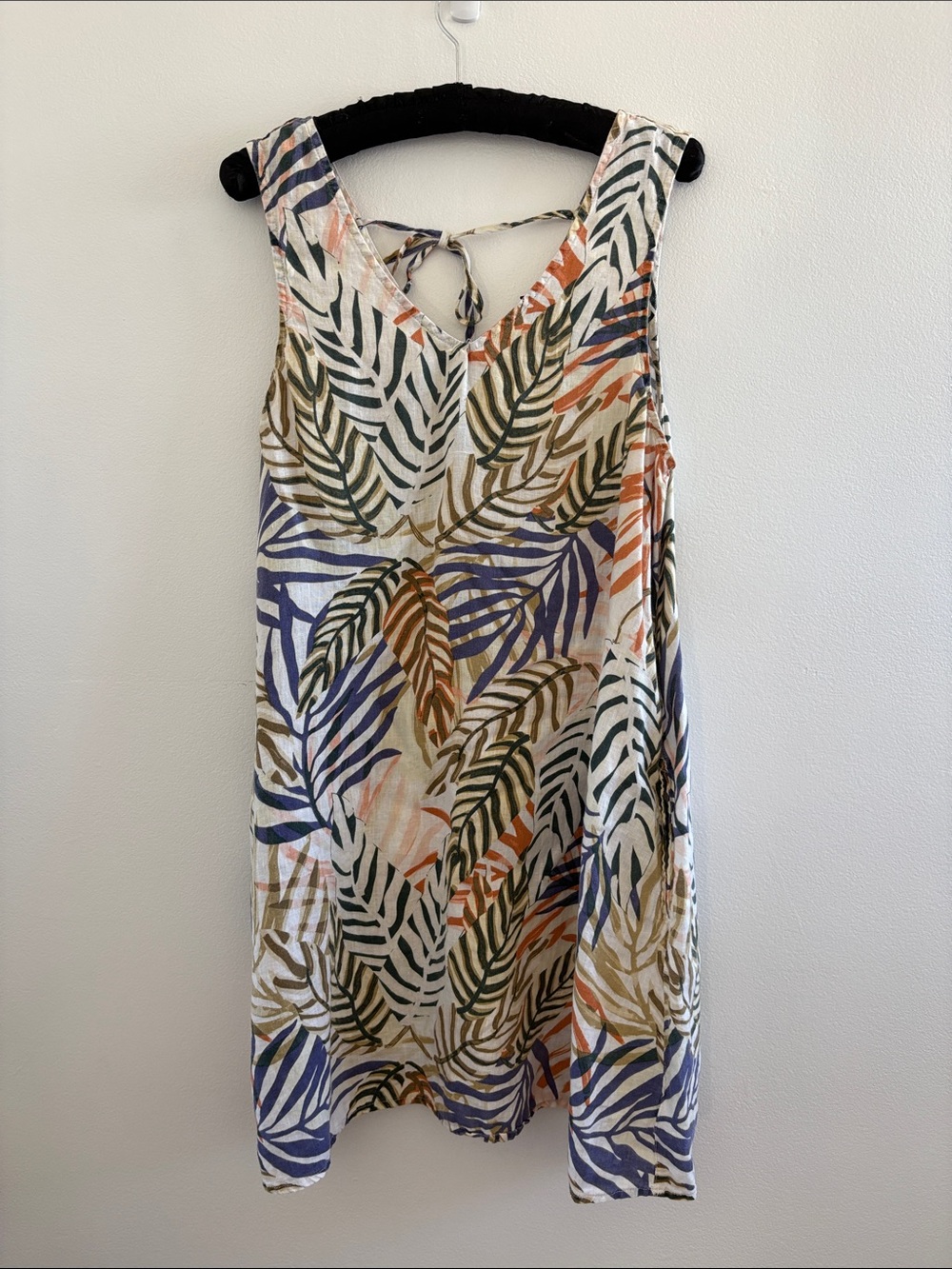 Tahari Sleeveless Tropical Leaf Print Dress